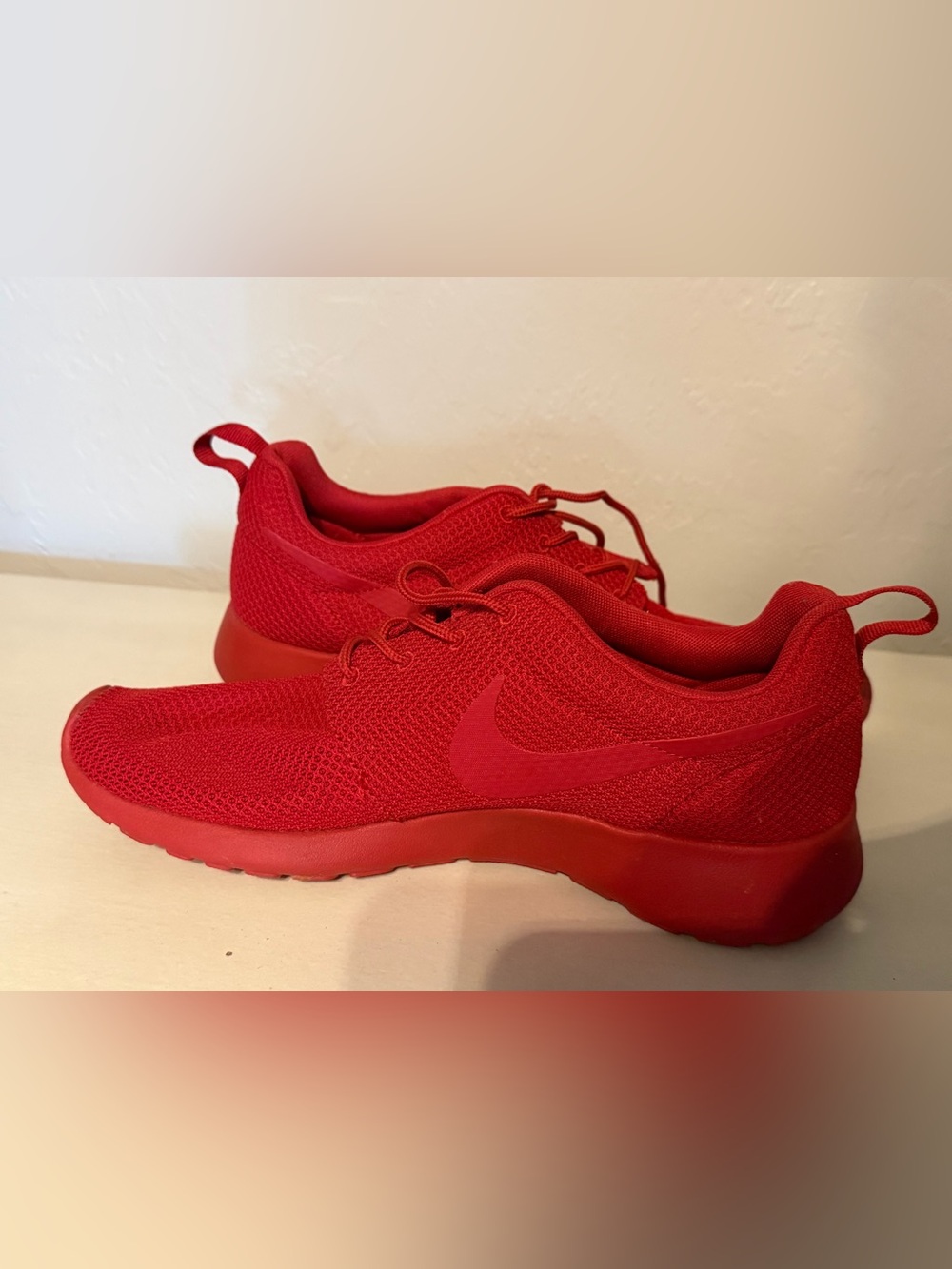 Nike Roshe One All-Red Lightweight Knit Trainers